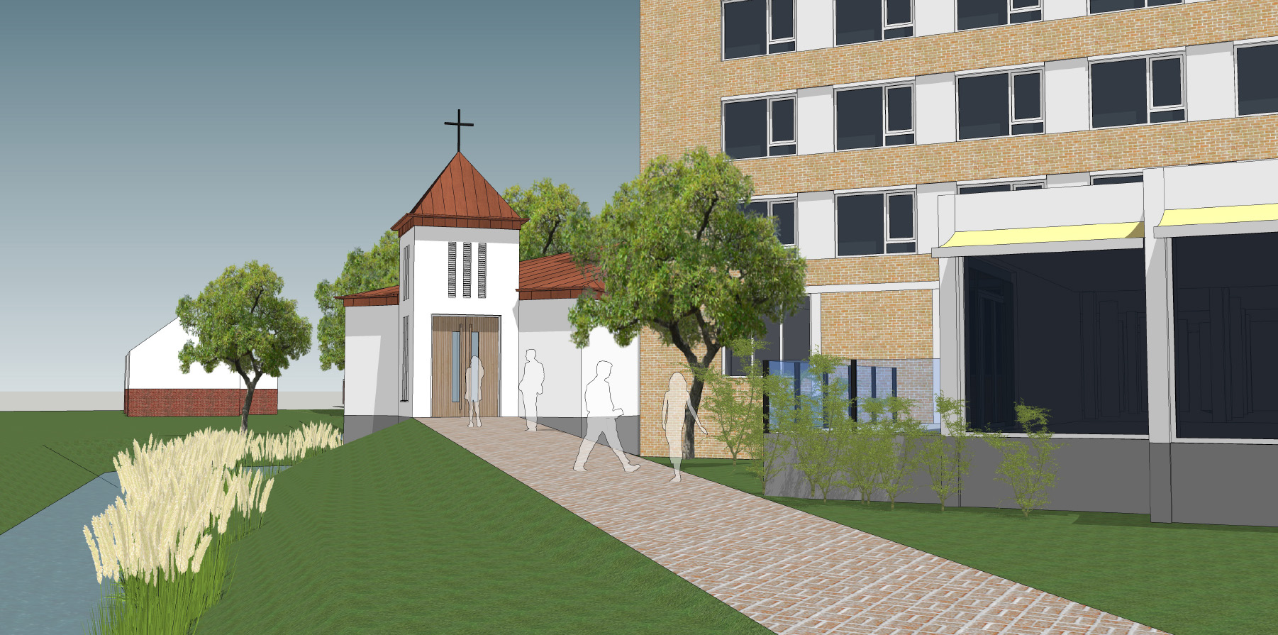 Impressie van de Sint Josephkapel naast het woonzorgcomplex